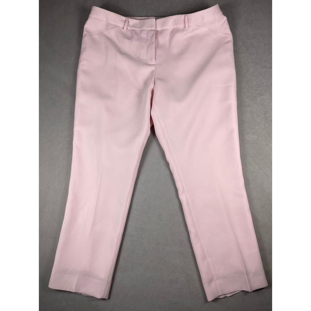 Tahari Arthur S Levine Pink Straight Leg Dress Pants Lined Womens Size 16 - Picture 3 of 7